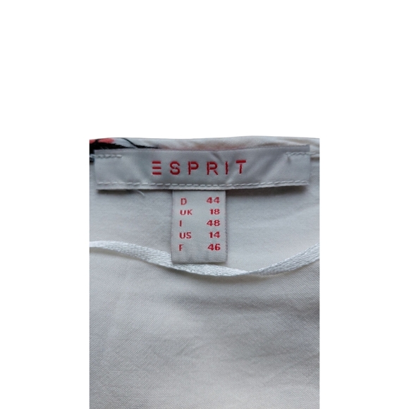 Esprit Cream Blouse with Black Bird Design - Picture 4 of 7